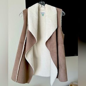 Faux Fur/Suede Shearling Vest